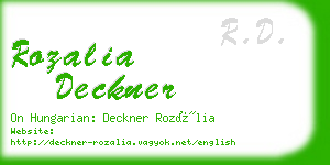 rozalia deckner business card